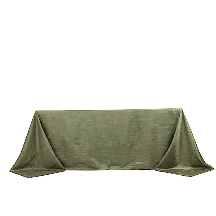 90" x 132" Accordion Metallic Crinkled Taffeta Rectangular Tablecloth