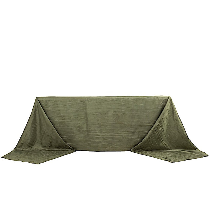 90" x 156" Accordion Metallic Crinkled Taffeta Rectangular Tablecloth