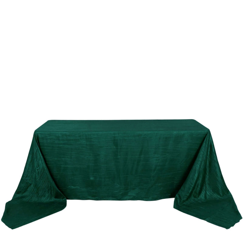 90" x 156" Accordion Metallic Crinkled Taffeta Rectangular Tablecloth