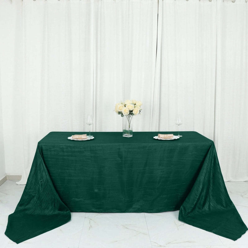90" x 156" Accordion Metallic Crinkled Taffeta Rectangular Tablecloth
