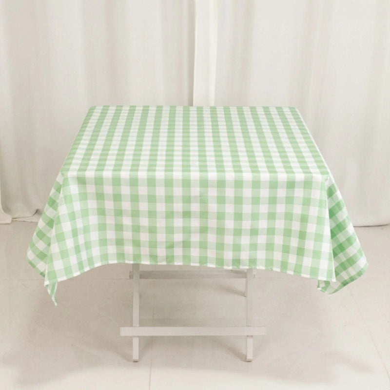54" x 54" Checkered Gingham Polyester Tablecloth