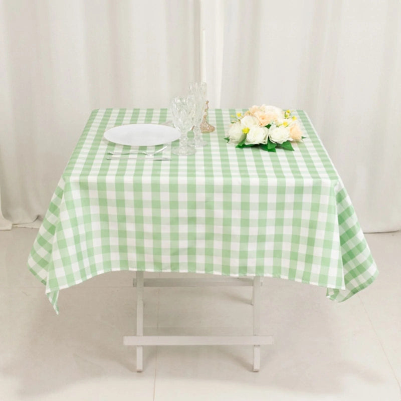 54" x 54" Checkered Gingham Polyester Tablecloth