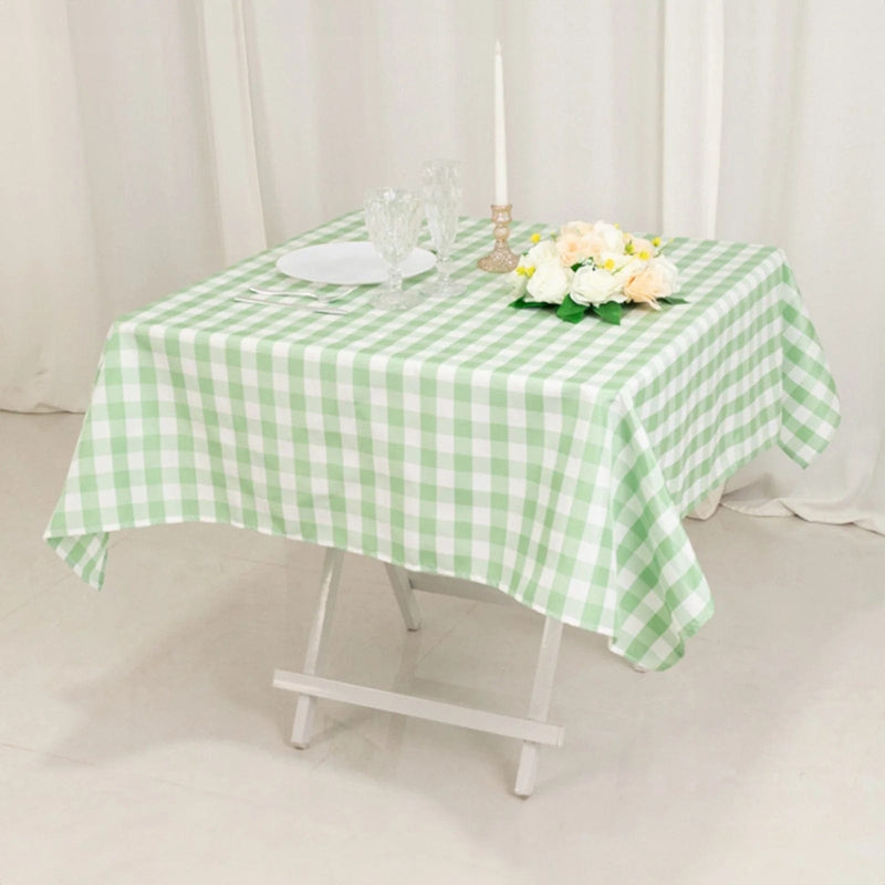 54" x 54" Checkered Gingham Polyester Tablecloth
