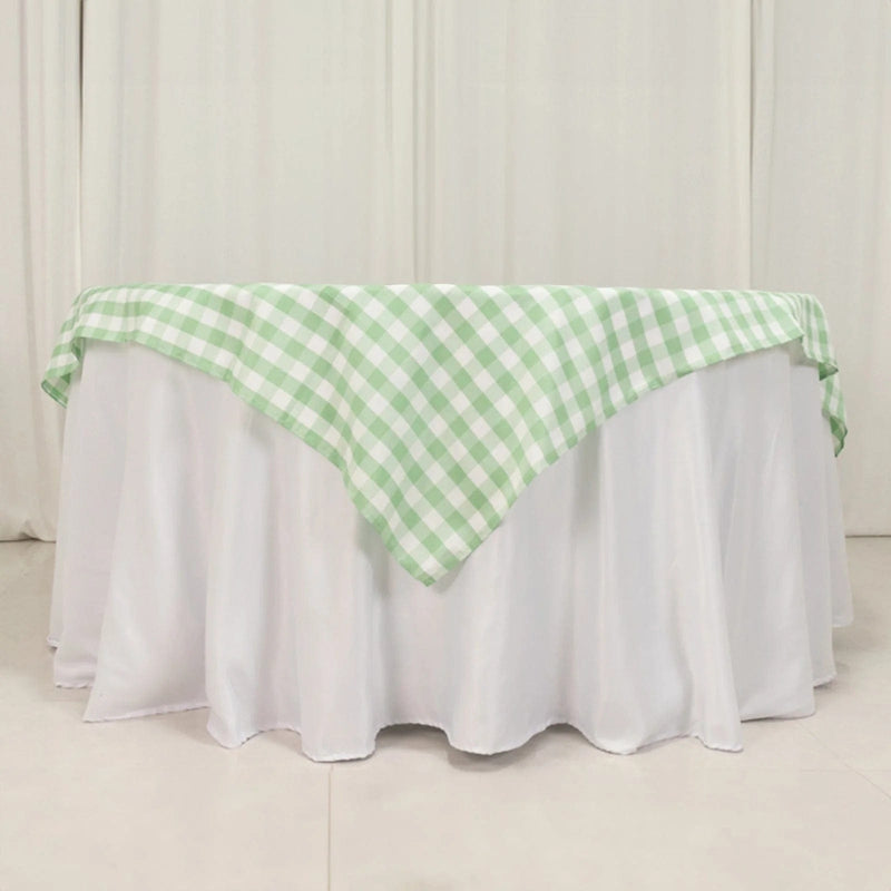 70" x 70" Checkered Gingham Polyester Tablecloth