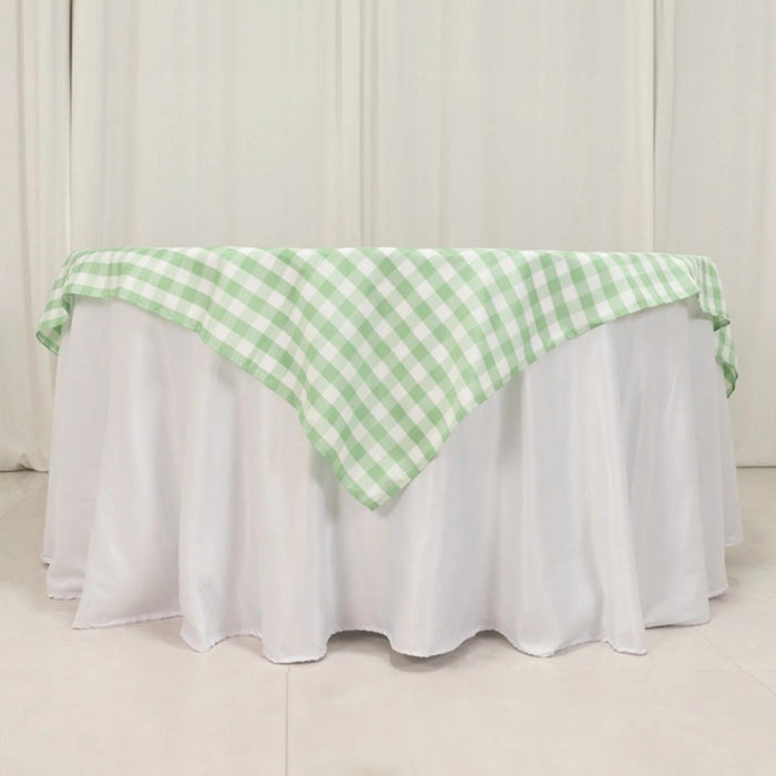 70" x 70" Checkered Gingham Polyester Tablecloth