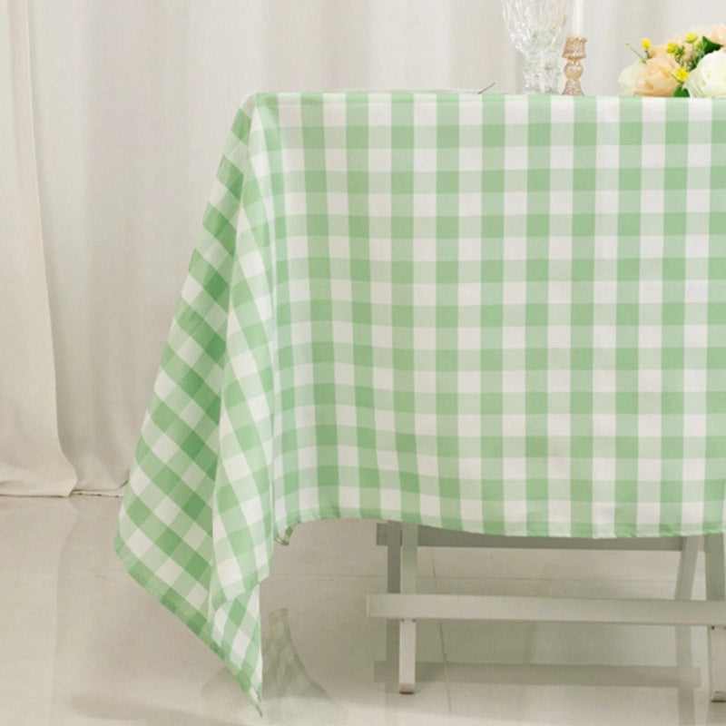 70" x 70" Checkered Gingham Polyester Tablecloth