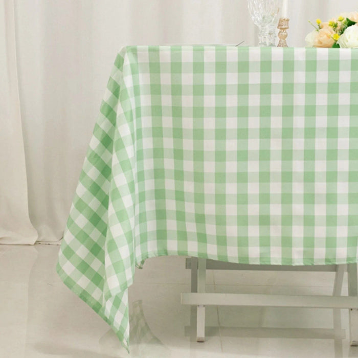 70" x 70" Checkered Gingham Polyester Tablecloth