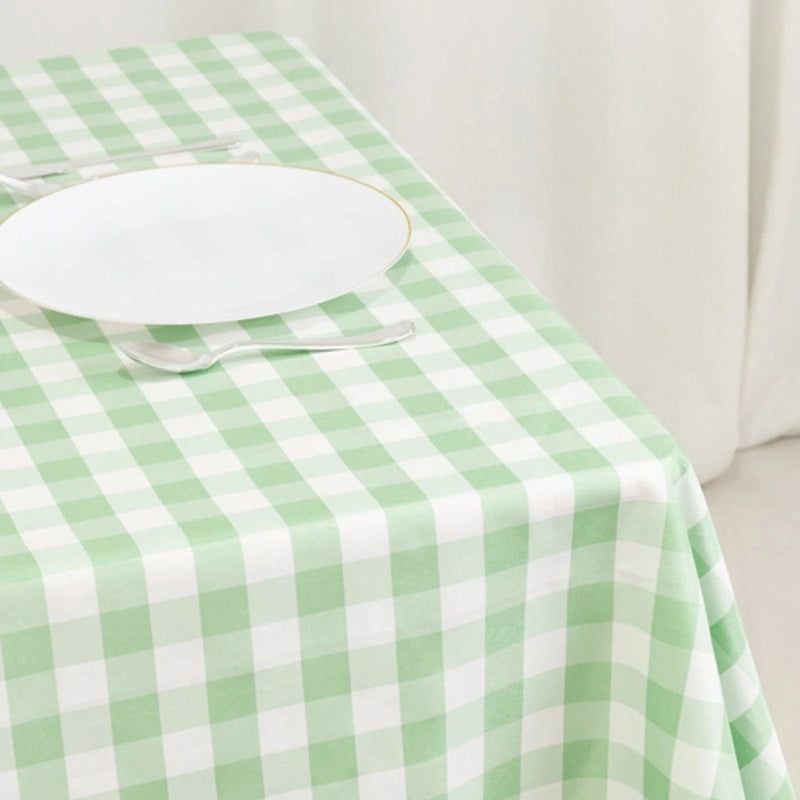 70" x 70" Checkered Gingham Polyester Tablecloth