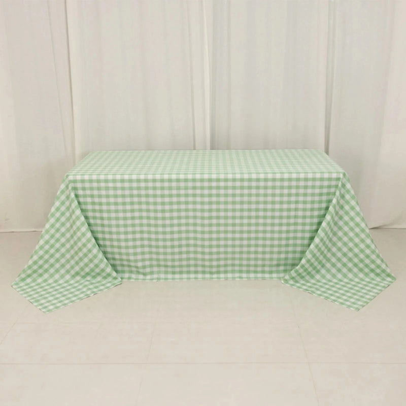 90x132" Checkered Gingham Polyester Tablecloth