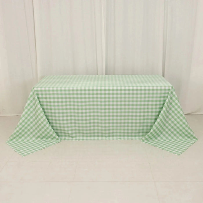 90x132" Checkered Gingham Polyester Tablecloth