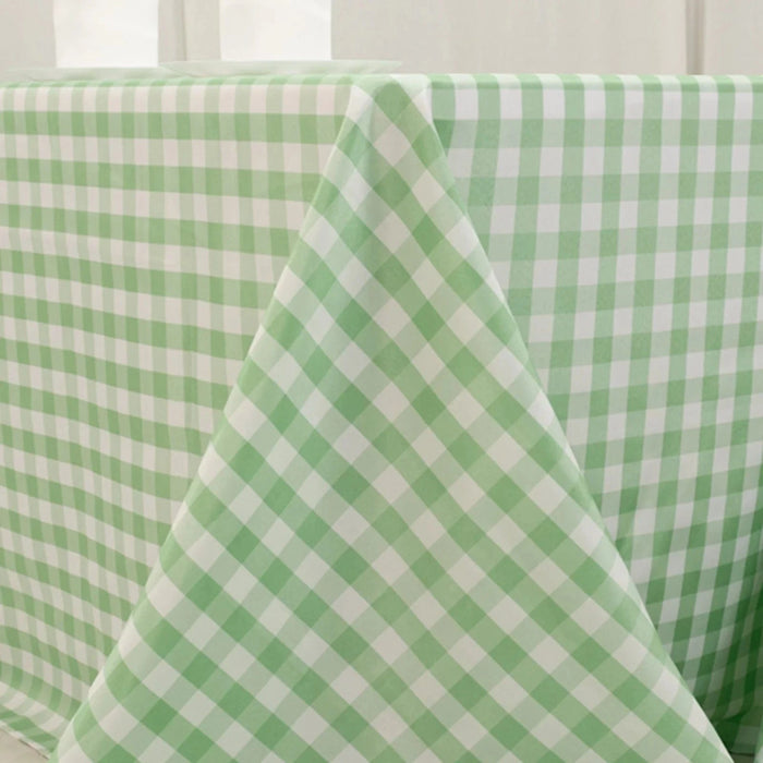 90x132" Checkered Gingham Polyester Tablecloth