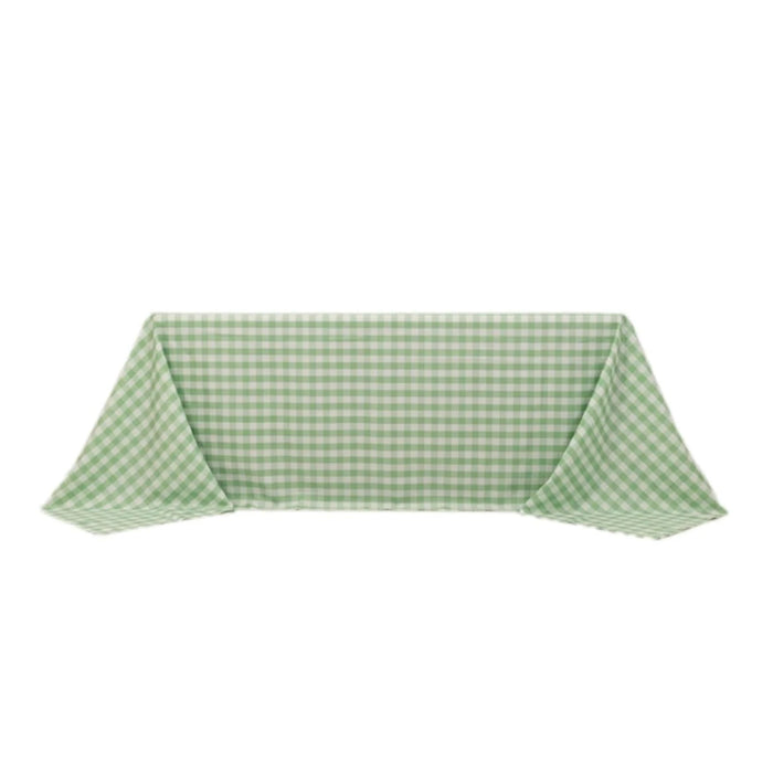 90x132" Checkered Gingham Polyester Tablecloth