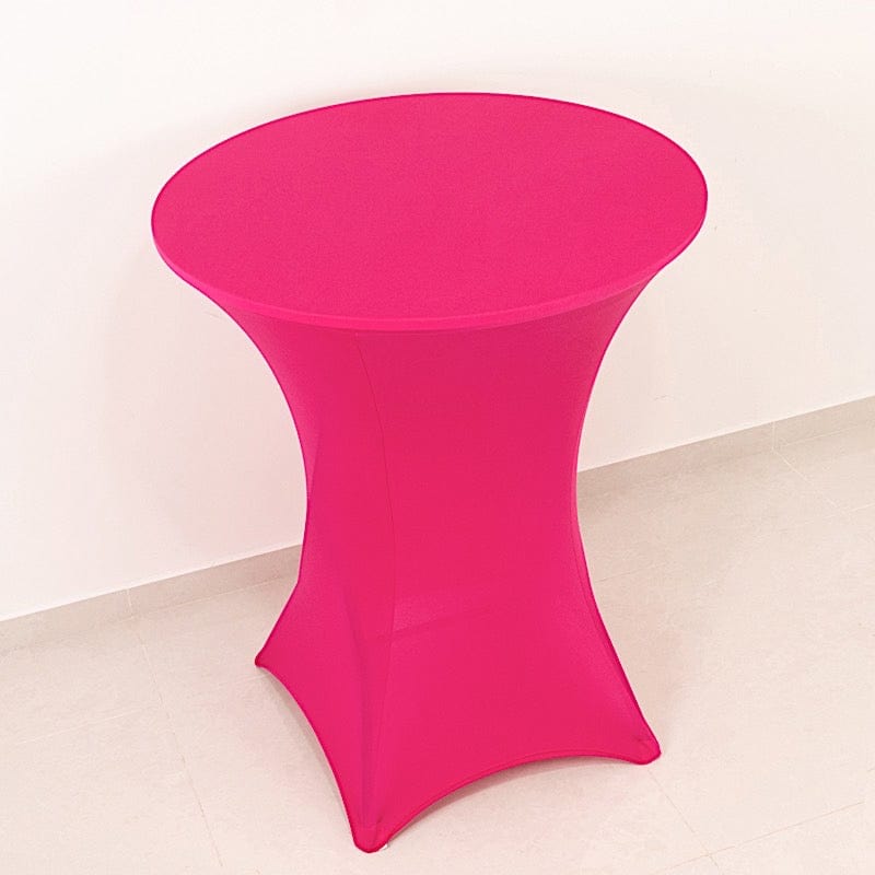 36" Elegant Spandex Cocktail Table Cover High Top Style