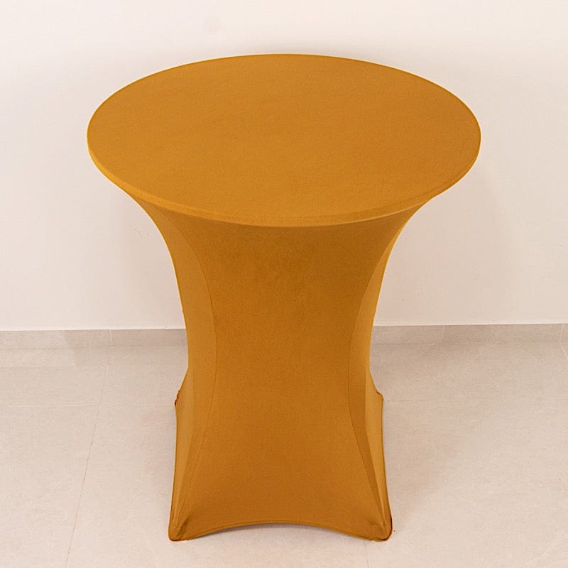 36" Elegant Spandex Cocktail Table Cover High Top Style