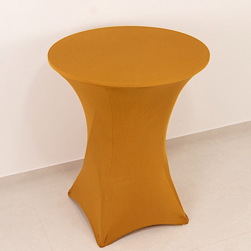 36" Elegant Spandex Cocktail Table Cover High Top Style