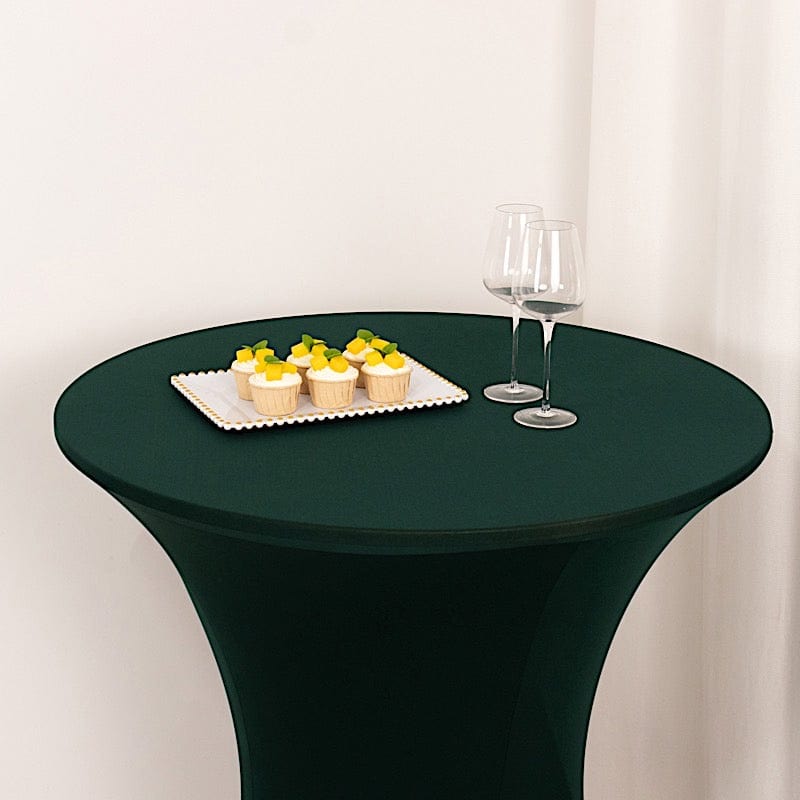 36" Elegant Spandex Cocktail Table Cover High Top Style