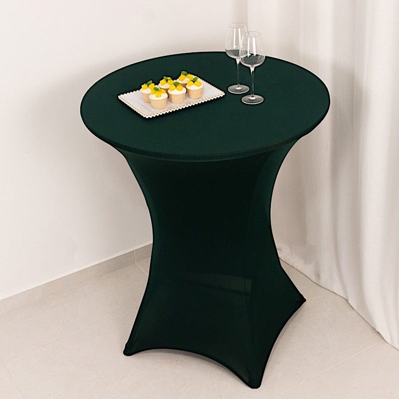 36" Elegant Spandex Cocktail Table Cover High Top Style