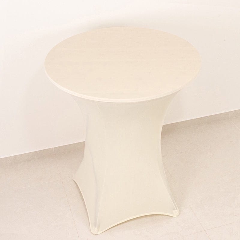 36" Elegant Spandex Cocktail Table Cover High Top Style