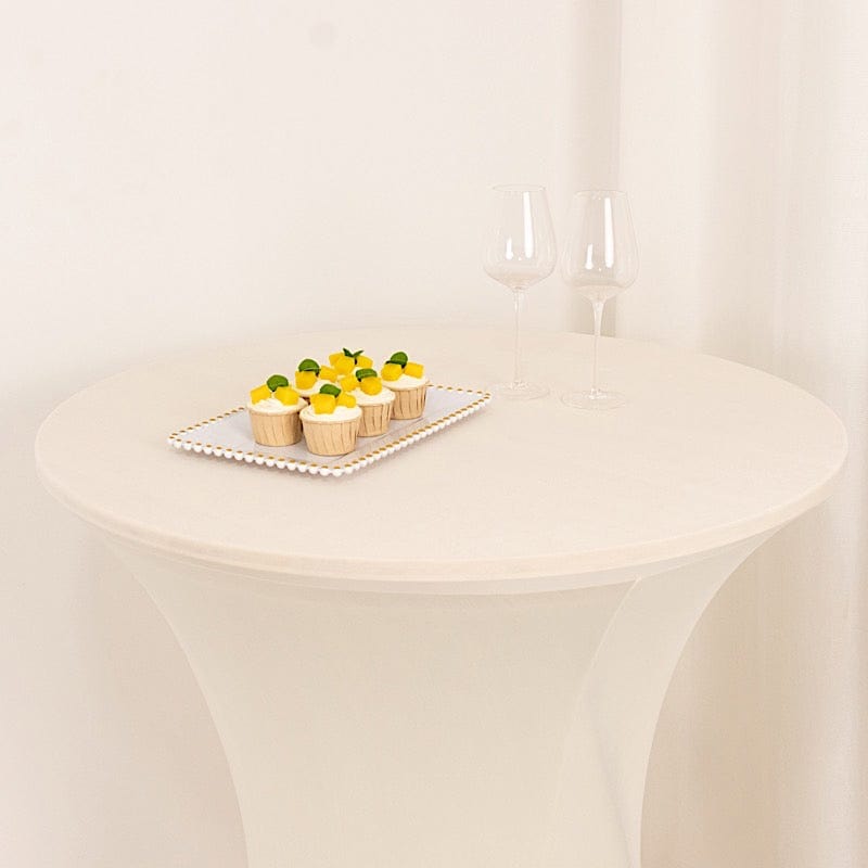 36" Elegant Spandex Cocktail Table Cover High Top Style