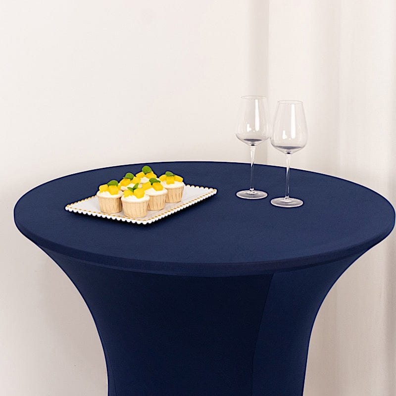 36" Elegant Spandex Cocktail Table Cover High Top Style