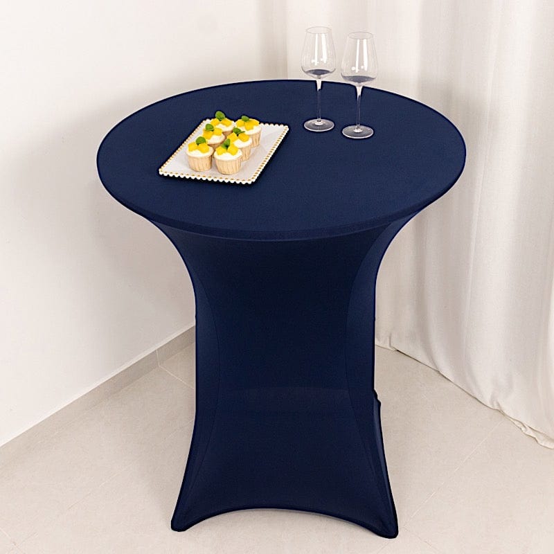 36" Elegant Spandex Cocktail Table Cover High Top Style