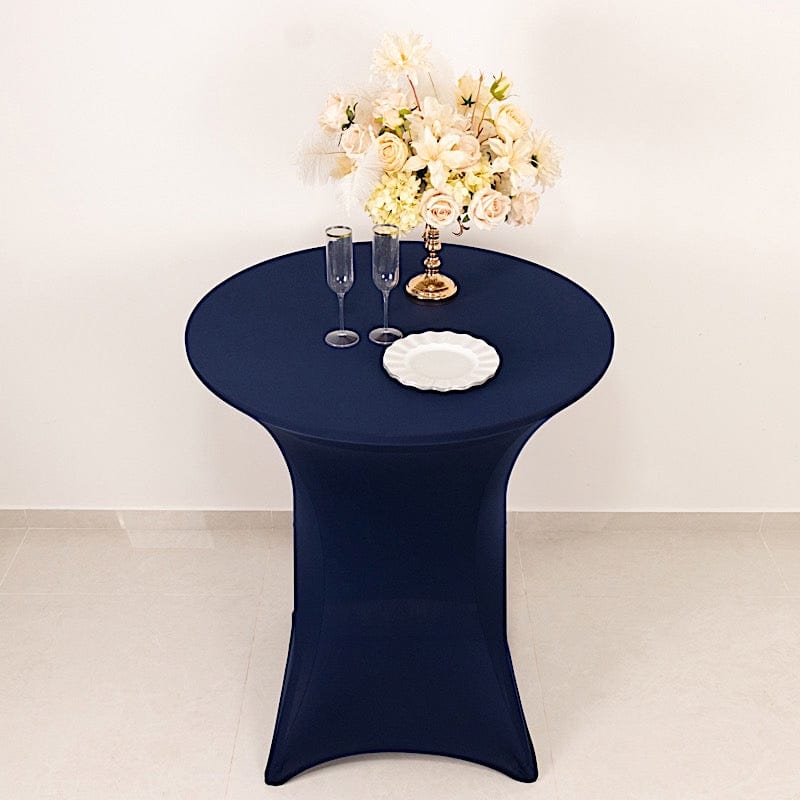 36" Elegant Spandex Cocktail Table Cover High Top Style