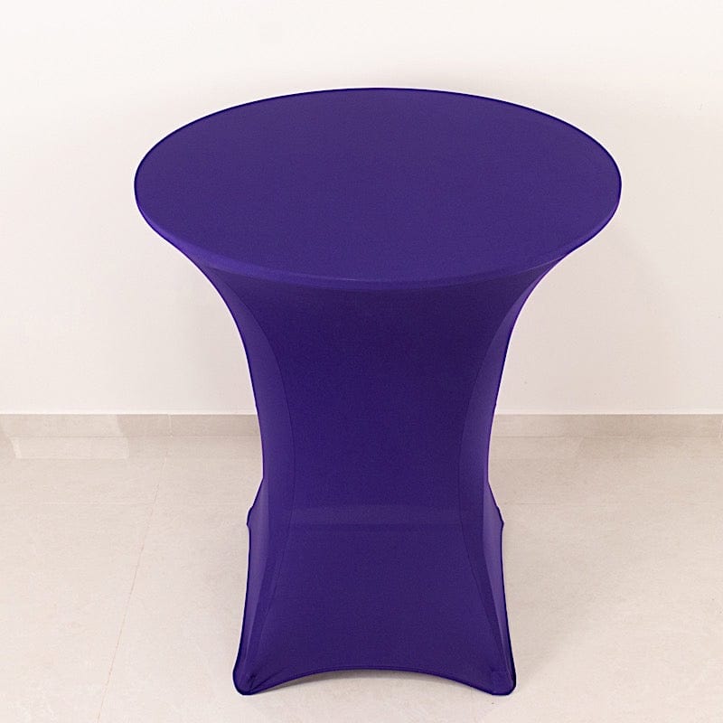 36" Elegant Spandex Cocktail Table Cover High Top Style