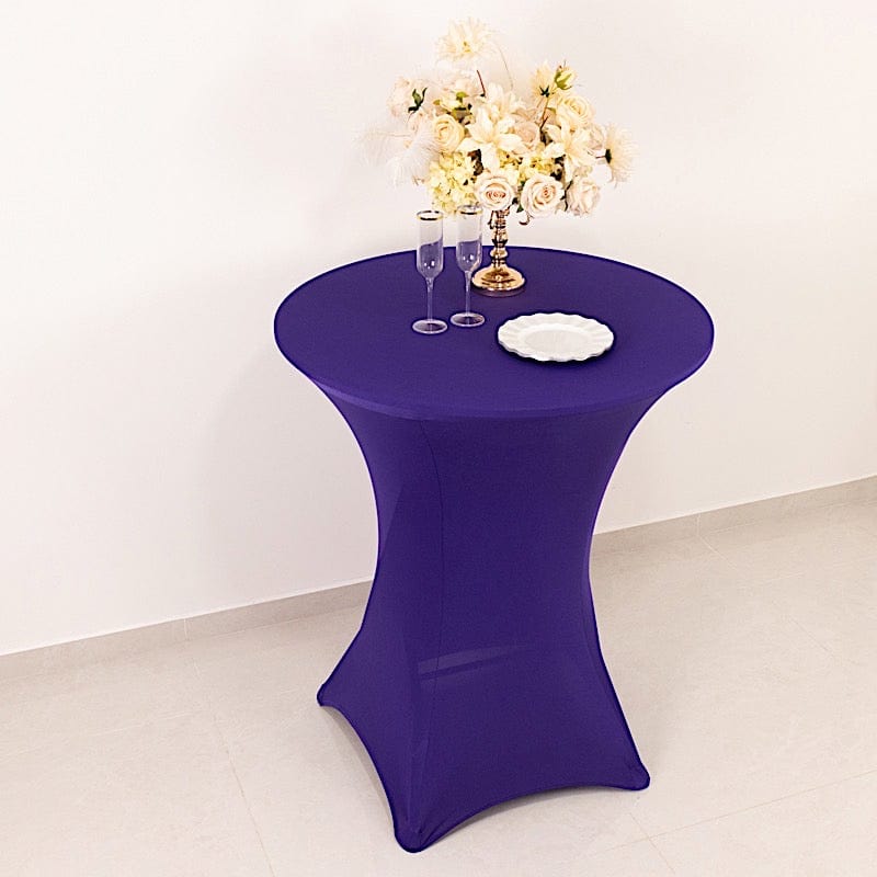 36" Elegant Spandex Cocktail Table Cover High Top Style
