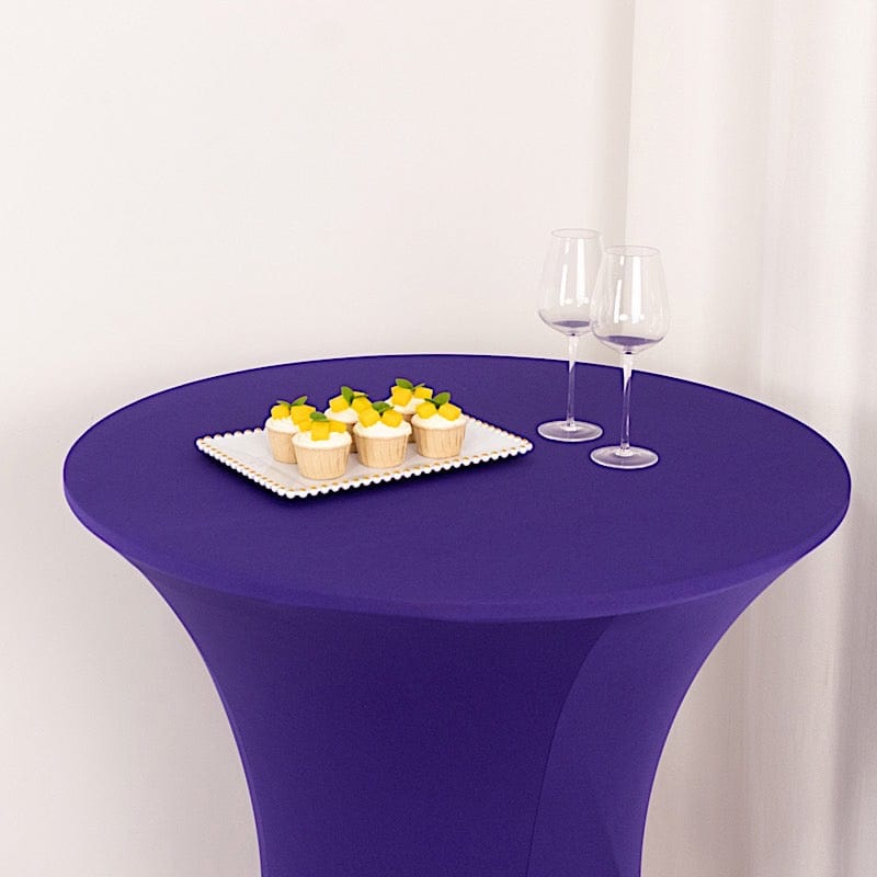 36" Elegant Spandex Cocktail Table Cover High Top Style
