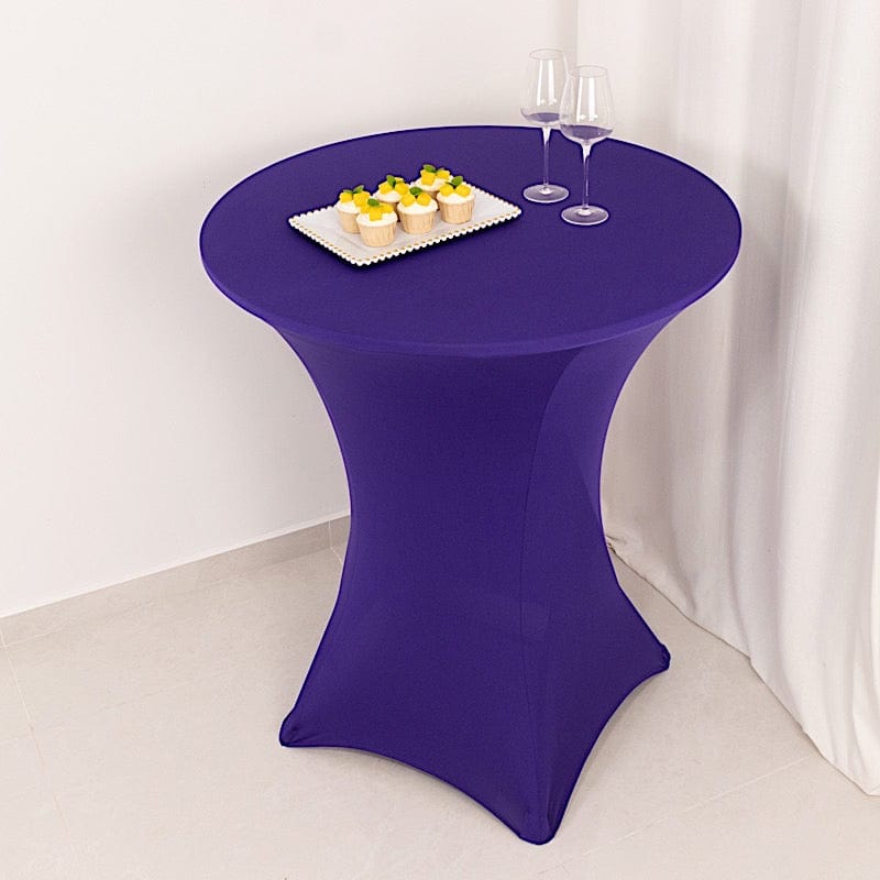 36" Elegant Spandex Cocktail Table Cover High Top Style