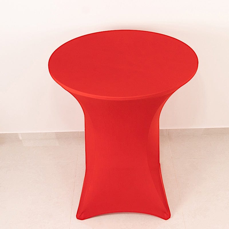 36" Elegant Spandex Cocktail Table Cover High Top Style