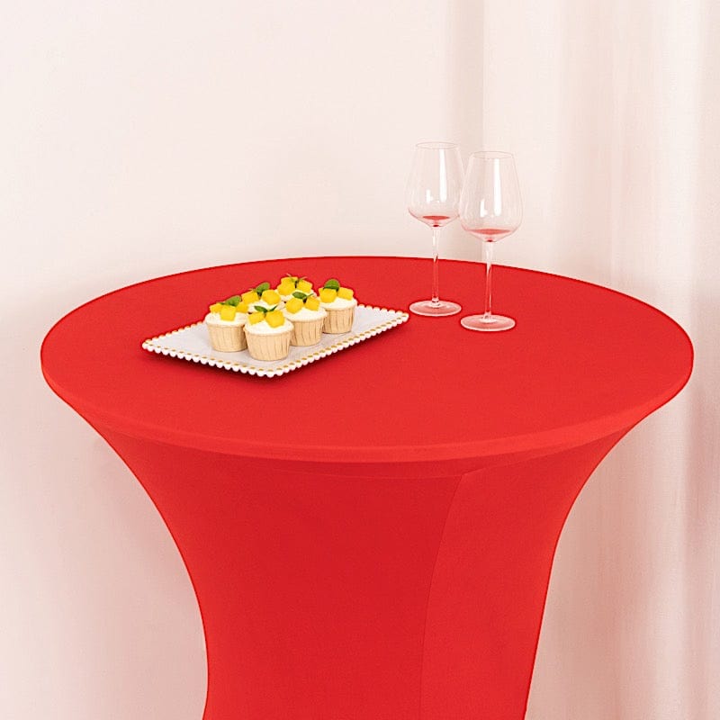 36" Elegant Spandex Cocktail Table Cover High Top Style