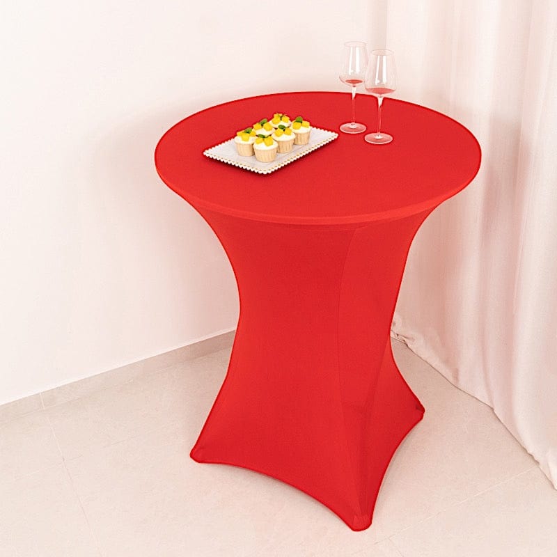 36" Elegant Spandex Cocktail Table Cover High Top Style