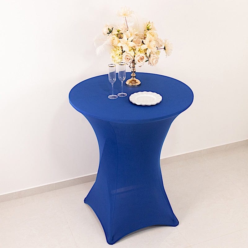 36" Elegant Spandex Cocktail Table Cover High Top Style
