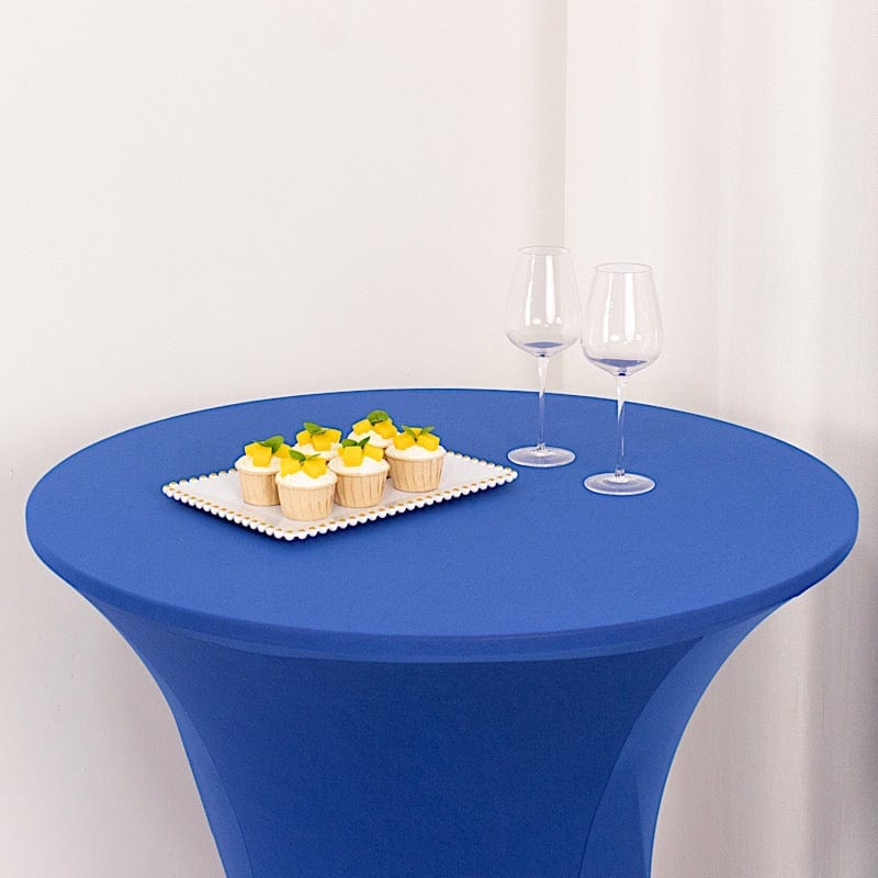 36" Elegant Spandex Cocktail Table Cover High Top Style