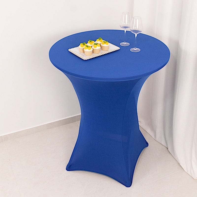 36" Elegant Spandex Cocktail Table Cover High Top Style