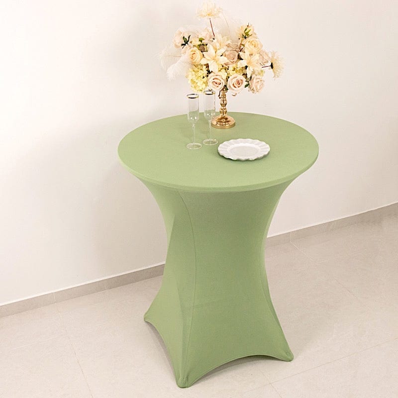 36" Elegant Spandex Cocktail Table Cover High Top Style