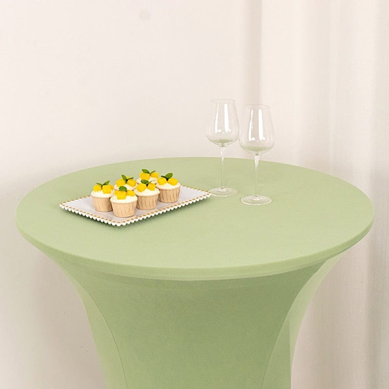 36" Elegant Spandex Cocktail Table Cover High Top Style