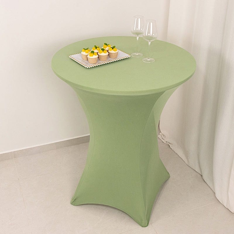 36" Elegant Spandex Cocktail Table Cover High Top Style