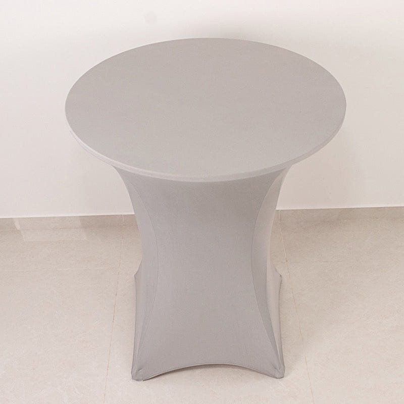 36" Elegant Spandex Cocktail Table Cover High Top Style