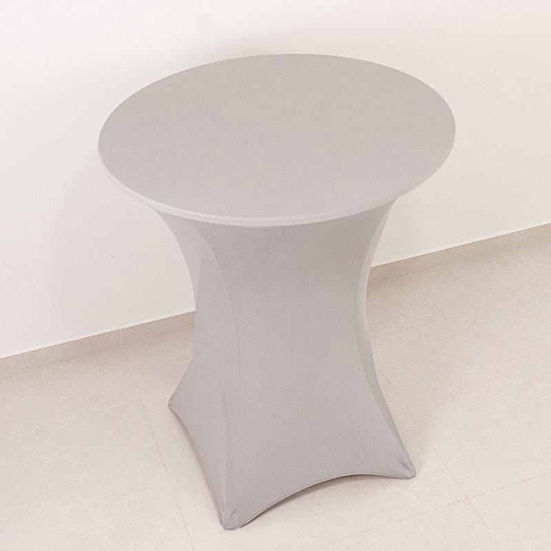 36" Elegant Spandex Cocktail Table Cover High Top Style