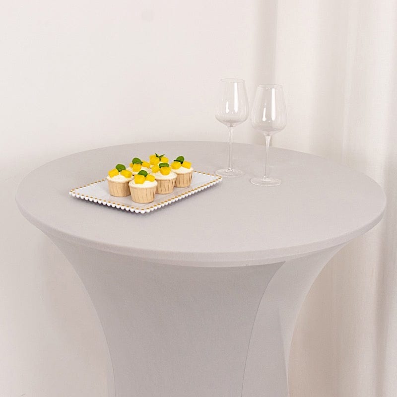 36" Elegant Spandex Cocktail Table Cover High Top Style