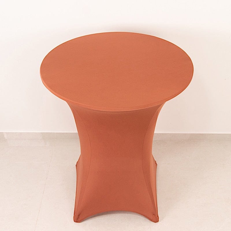 36" Elegant Spandex Cocktail Table Cover High Top Style