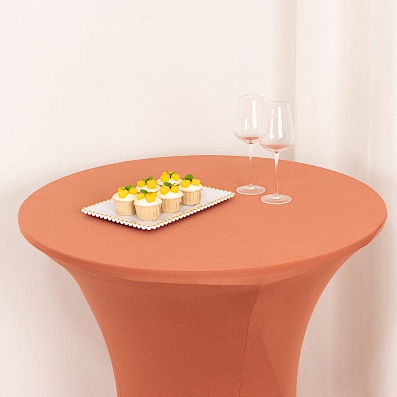 36" Elegant Spandex Cocktail Table Cover High Top Style