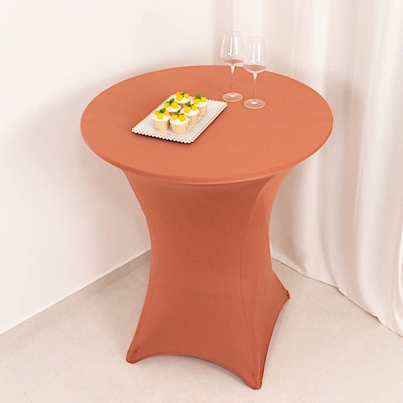 36" Elegant Spandex Cocktail Table Cover High Top Style