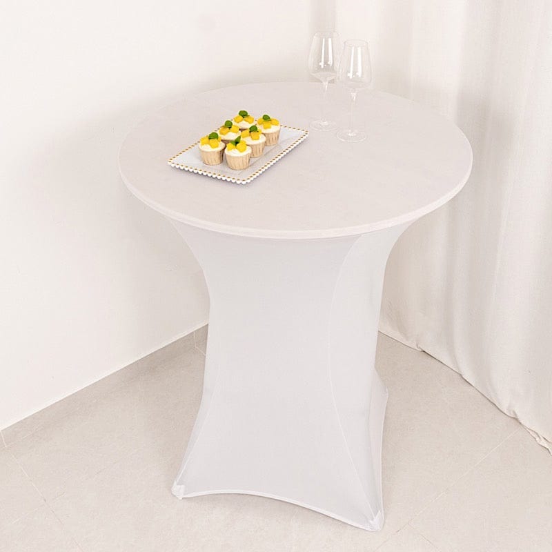 36" Elegant Spandex Cocktail Table Cover High Top Style