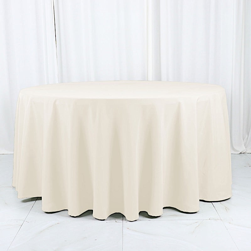 120" Cotton Blend Round Tablecloth for Weddings and Events