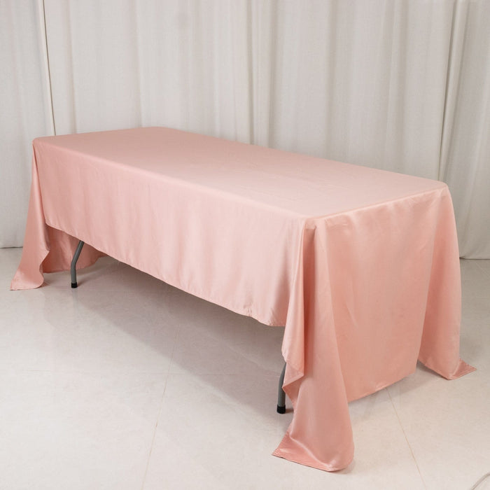 60" x 126" Lamour Satin Rectangular Tablecloth