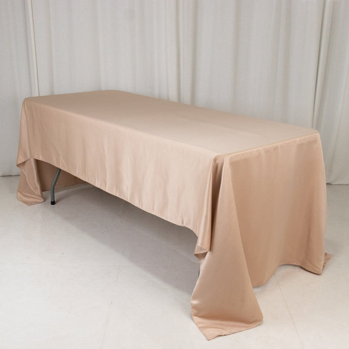 60" x 126" Lamour Satin Rectangular Tablecloth