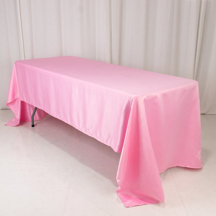 60" x 126" Lamour Satin Rectangular Tablecloth